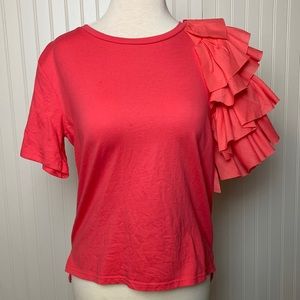 Molly bracken ruffle sleeve top size small